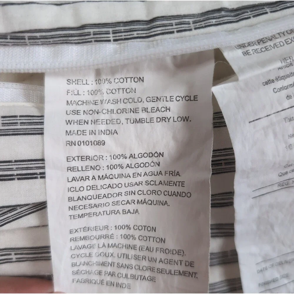Mélange Home Black White Toile Large Euro Shams Set Of 2 Quilted French Country